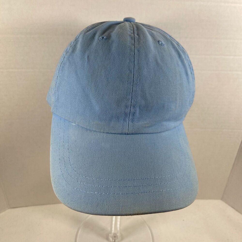 Route 66 Light Blue Dad Hat Blank Washed Cotton Minimalist Baseball Cap OSFM